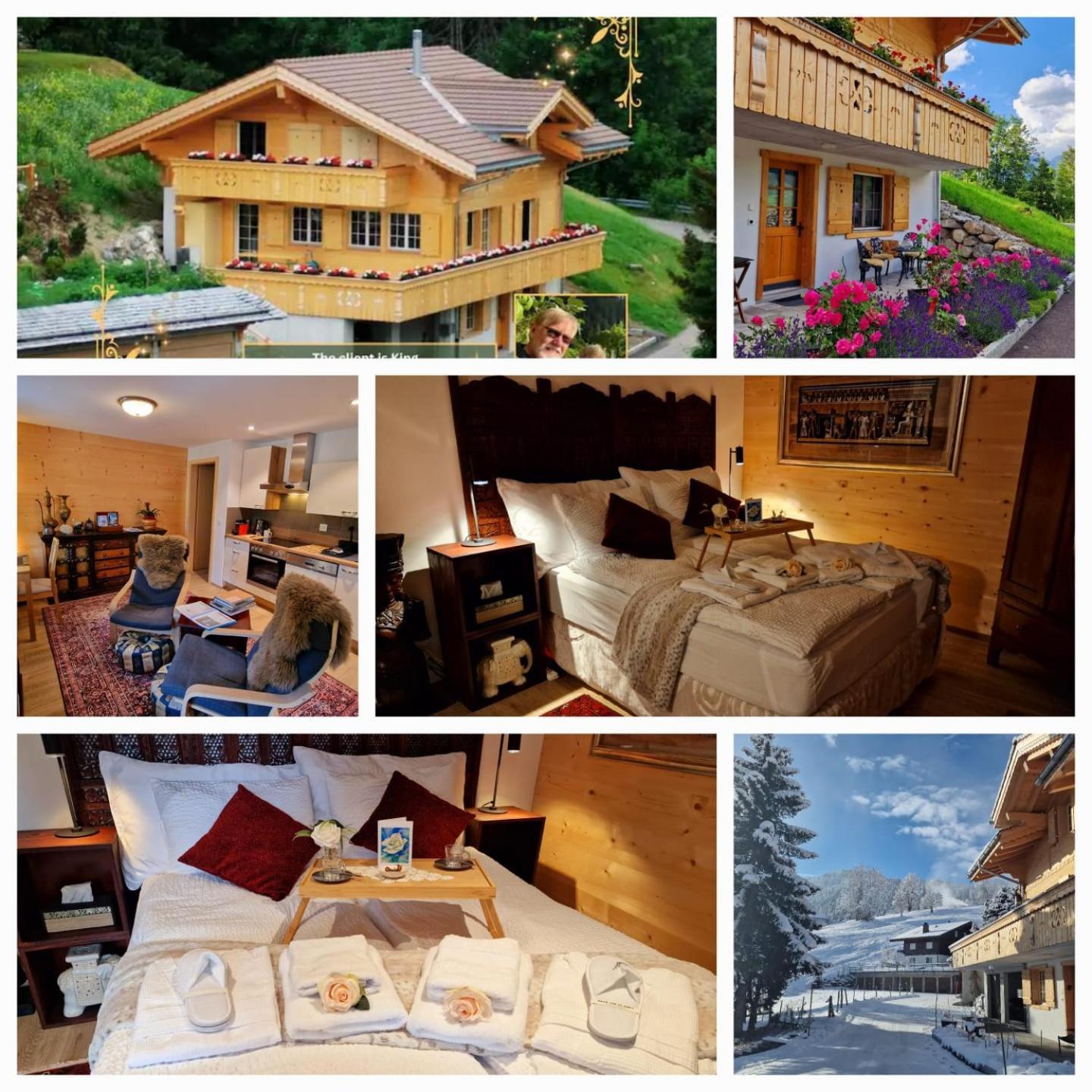 Large Deluxe Studio For 2 - Chalet Lovo Lenk Bagian luar foto